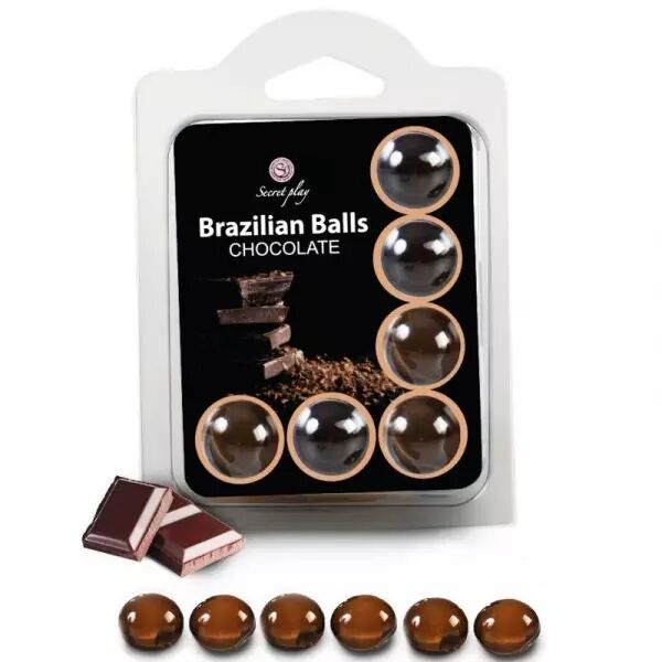 SECRETPLAY - SET 6 BOULES BR�SILIENNES CHOCOLAT
