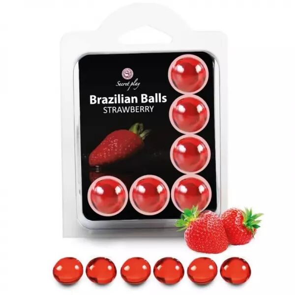 SECRETPLAY - SET 6 BALLES BR�SILIENNES FRAISE