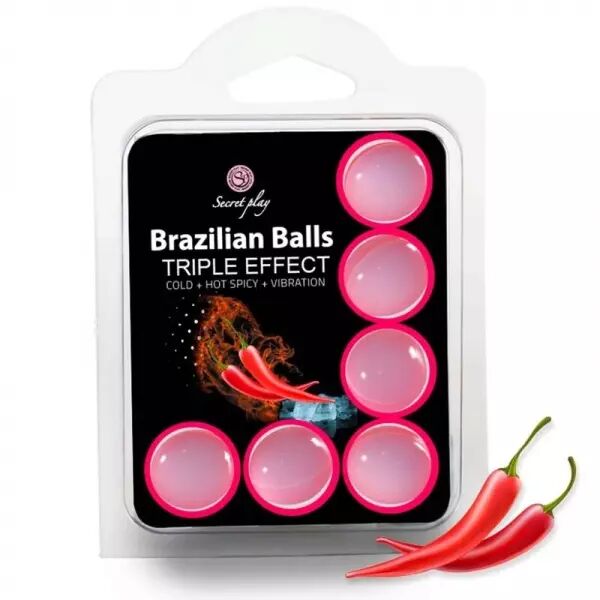 SECRETPLAY - SET 6 BALLES BR�SILIENNES TRIPLE EFFET