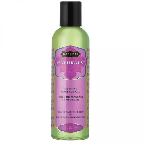 KAMASUTRA - HUILE DE MASSAGE NATURELLE BAIE DE LA PASSION DE L�LE 59 ML