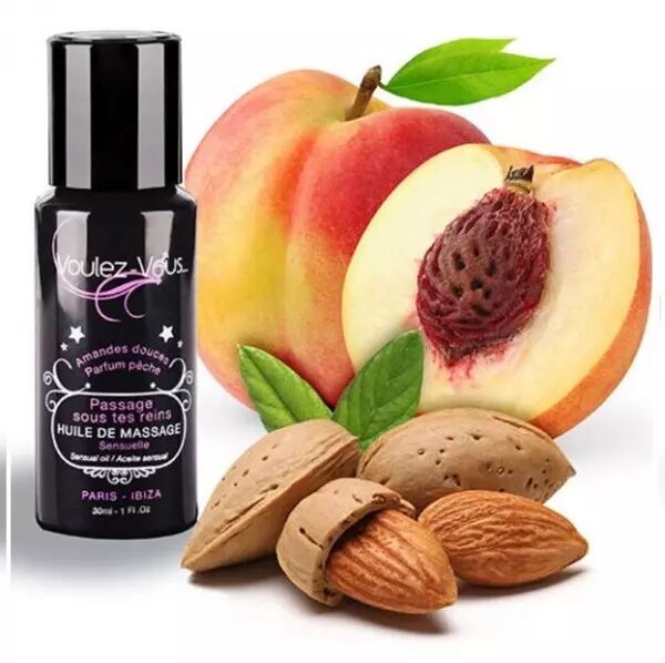 VOULEZ-VOUS - HUILE DE MASSAGE SENSUELLE - AMANDES DOUCES & P�CHE 30 ML