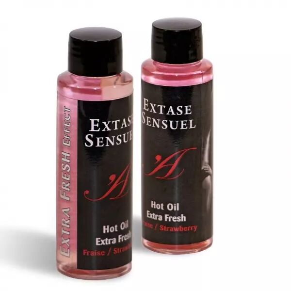 EXTASE SENSUAL - HUILE DE MASSAGE EFFET FRAISE EXTRA FRA�CHE 100 ML