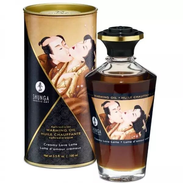 SHUNGA - HUILE DE MASSAGE � EFFET CHALEUR SAVEUR CREAMY LOVE LATTE 100 ML
