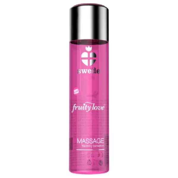 SWEDE - FRUITY LOVE EFFET R�CHAUFFANT HUILE DE MASSAGE FRAMBOISE ROSE ET RHUBARBE 120 ML