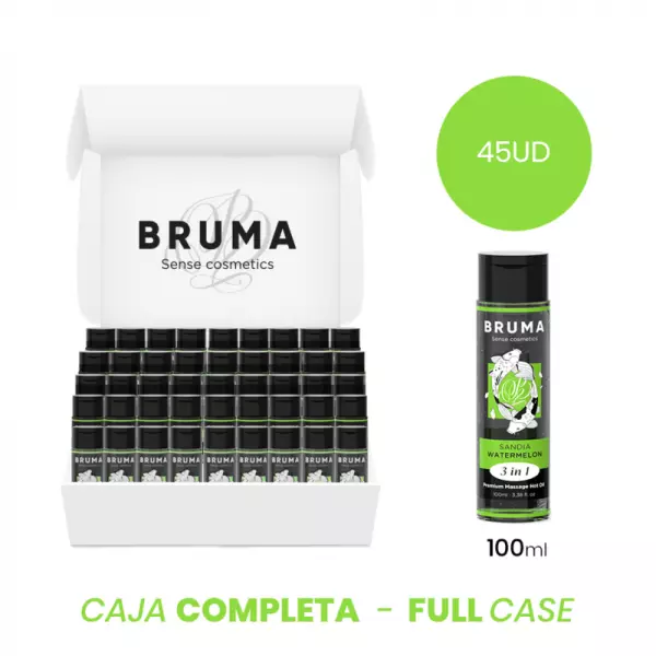 MOQ 45 - BRUMA HUILE DE MASSAGE PREMIUM EFFET CHALEUR SAVEUR DE PAST�QUE 3 EN 1 - 100 ML