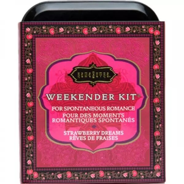 KAMASUTRA - WEEKENDER KIT EN �TAIN FRAISE R�VES FRAISE