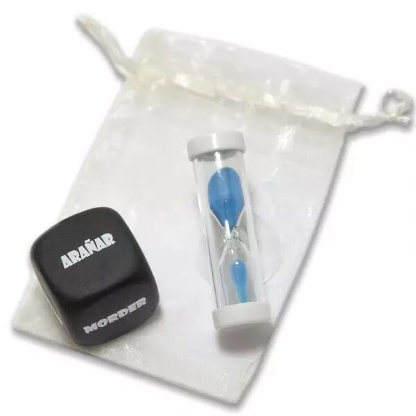 DIABLO PICANTE - SAC DE JEU AVEC D�S SADO 3 MM x 3 MM + SABLIER