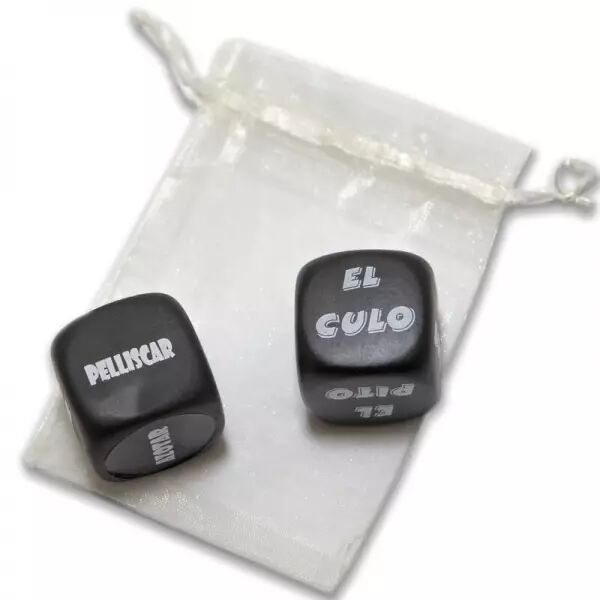DIABLO PICANTE - SAC DE JEU AVEC D�S SADO 3 MM x 3 MM + D�S PARTIES DU CORPS
