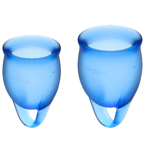 SATISFYER - COUPE MENSTRUELLE FEEL CONFIDENT BLEU FONC� 15 + 20 ML