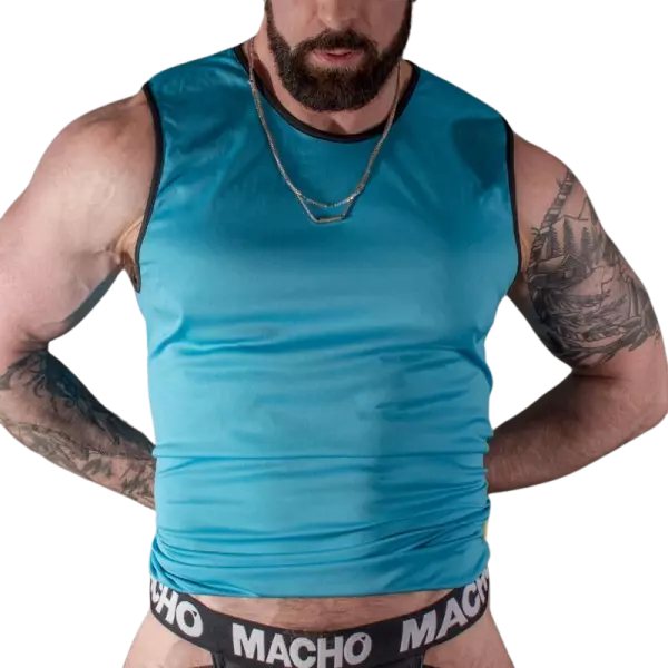 MACHO - T-SHIRT BLEU L/XL