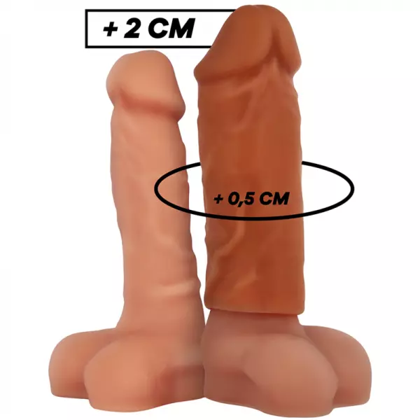 VIRILXL - EXTENSION DE P�NIS MARRON EN SILICONE LIQUIDE V3