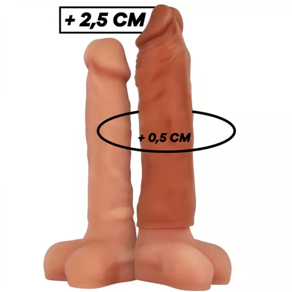 VIRILXL - EXTENSION DE P�NIS MARRON EN SILICONE LIQUIDE V5
