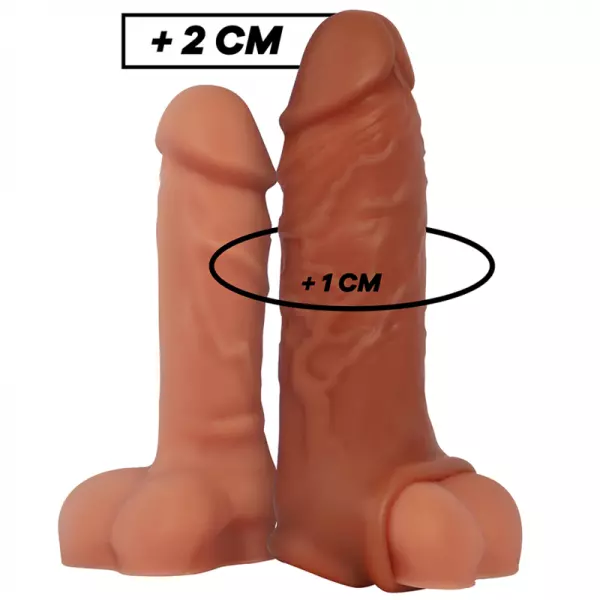 VIRILXL - EXTENSION DE P�NIS MARRON EN SILICONE LIQUIDE V9