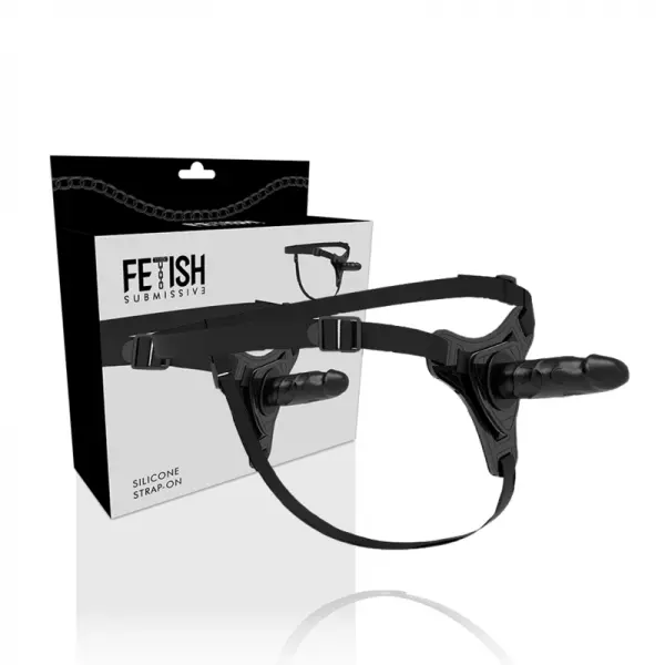 HARNAIS SOUMIS FETISH - SILICONE NOIR R�ALISTE 15 CM