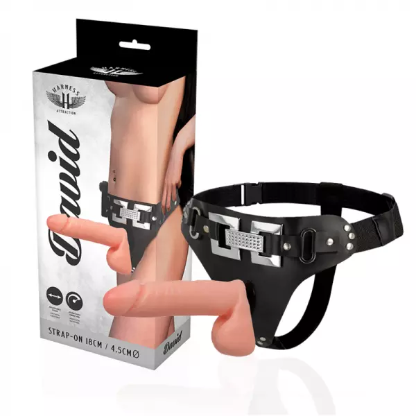 HARNESS ATTRACTION - DELUXE HARNAIS AVEC VIBRATION R�ALISTE 18 X 4,5CM