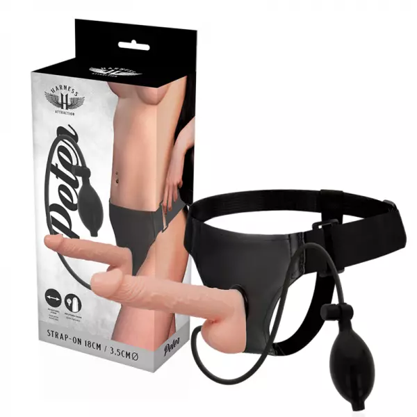 HARNESS ATTRACTION - RNES PETER AVEC P�NIS GONFLABLE 18 X 3.5CM