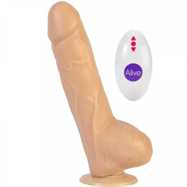 ALIVE - VIBRATEUR & ROTATEUR DE P�NIS R�ALISTE MARCO T�L�COMMANDE 19 CM