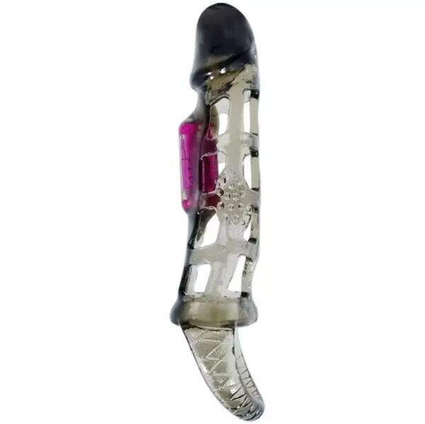 BAILE - MANCHON DEXTENSION DE P�NIS DE AVEC VIBRATION ET SANGLE 13.5 CM