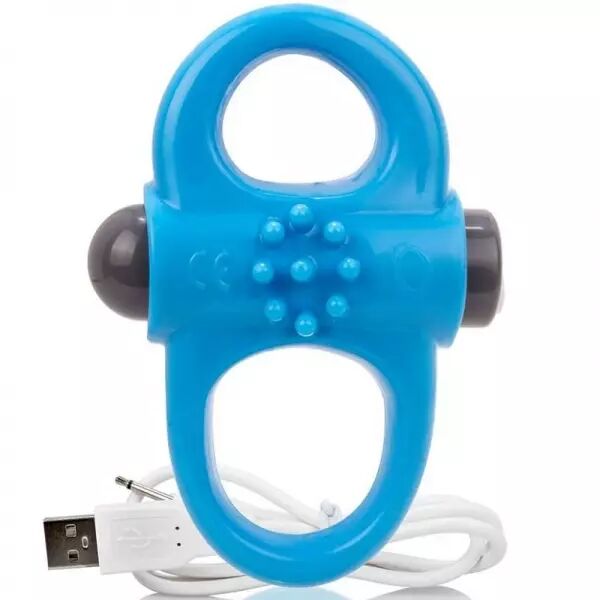 SCREAMING O - ANNEAU P�NIEN VIBREUR RECHARGEABLE YOGA BLEU