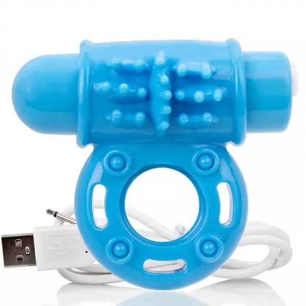 SCREAMING O - ANNEAU P�NIEN VIBREUR WOW RECHARGEABLE BLEU