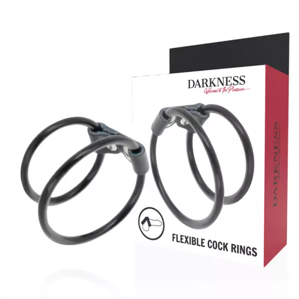 DARKNESS - ANNEAU P�NIS DOUBLE FLEXIBLE