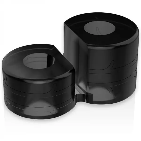 POWERING - ANNEAU P�NIS DOUBLE SUPER FLEXIBLE ET R�SISTANT PR09 NOIR