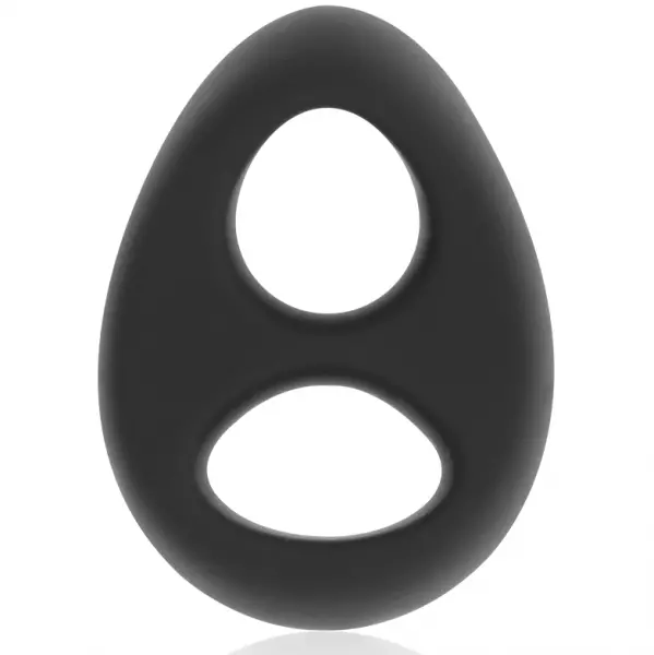 POWERING - ANNEAU P�NIS ET TESTICULES SUPER FLEXIBLE ET R�SISTANT PR13 NOIR