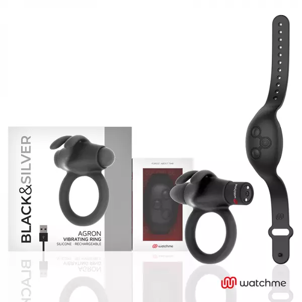 BLACK&SILVER - AGRON T�L�COMMANDE COCKRING WATCHME