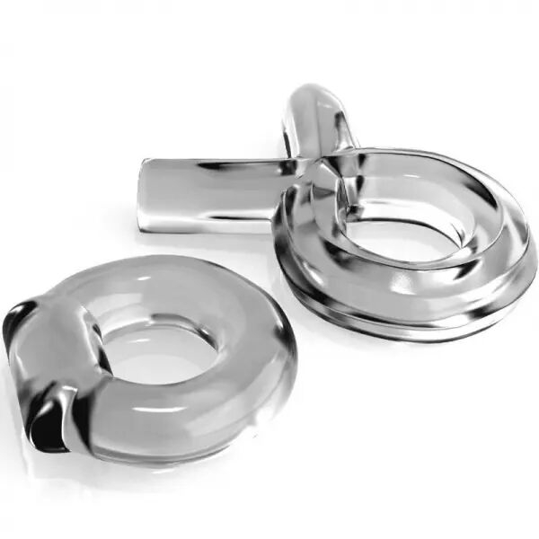 CLASSIX - ENSEMBLE POUR COUPLES 2 ANNEAUX P�NIS TRANSPARENTS