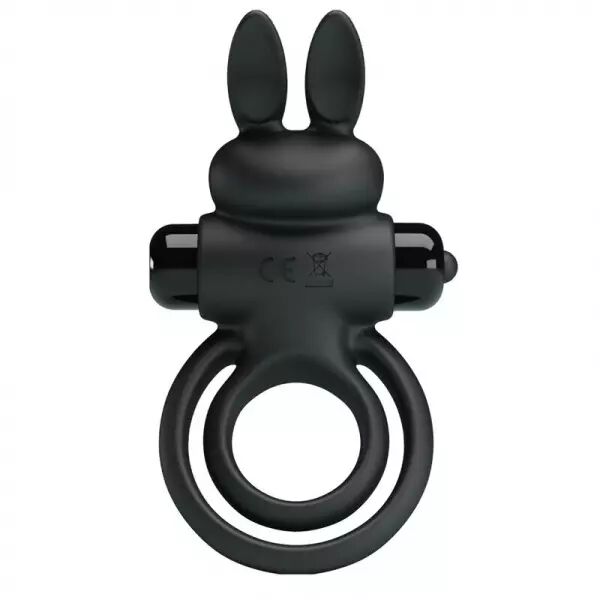 PRETTY LOVE - ANNEAU DE LAPIN VIBRATOR III POUR P�NIS NOIR