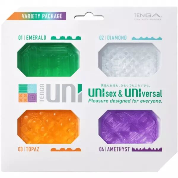 TENGA - PACK DE D�S  D�S POUR MASTURBATEUR UNI VARIETY 4 UNIT�S