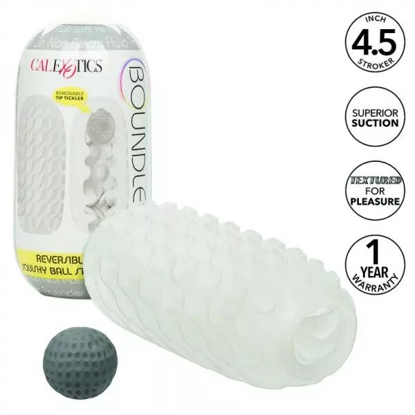 CALIFORNIA EXOTICS - BOUNDLESS R�VERSIBLE SQUISHY BALL STROKE JAUNE