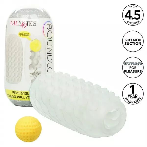 CALIFORNIA EXOTICS - BOUNDLESS SQUISHY R�VERSIBLE BALL STROKE GRIS