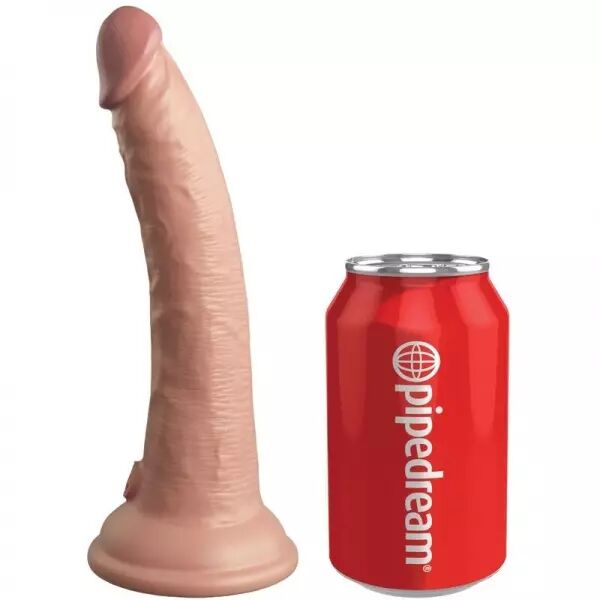 KING COCK - ELITE VIBRATEUR GODE R�ALISTE & T�L�COMMANDE EN SILICONE 17.8 CM