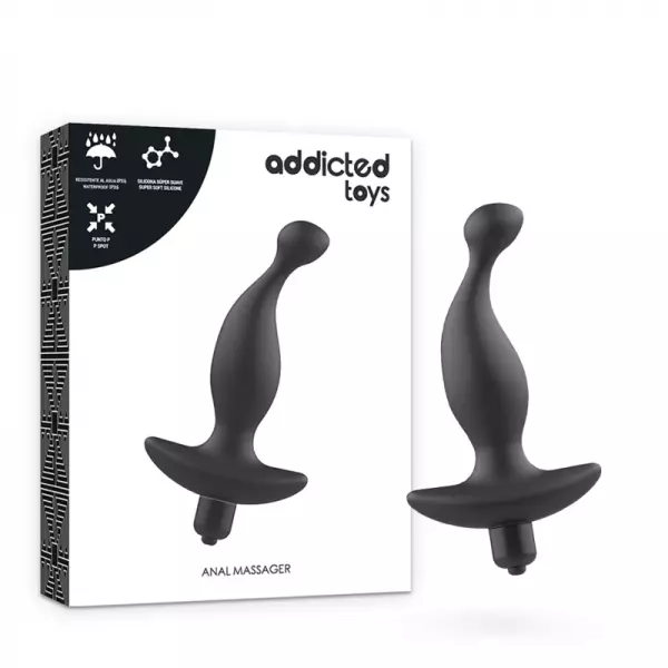 ADDICTED TOYS - MASSEUR ANAL AVEC VIBRATION NOIRE MOD�LE 1