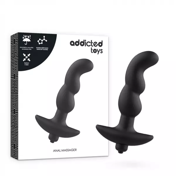 ADDICTED TOYS - MASSEUR ANAL AVEC VIBRATION NOIRE MOD�LE 2