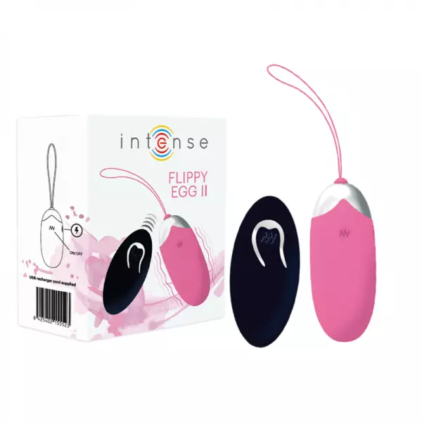 INTENSE - OEUF VIBRANT FLIPPY II AVEC T�L�COMMANDE ROSE