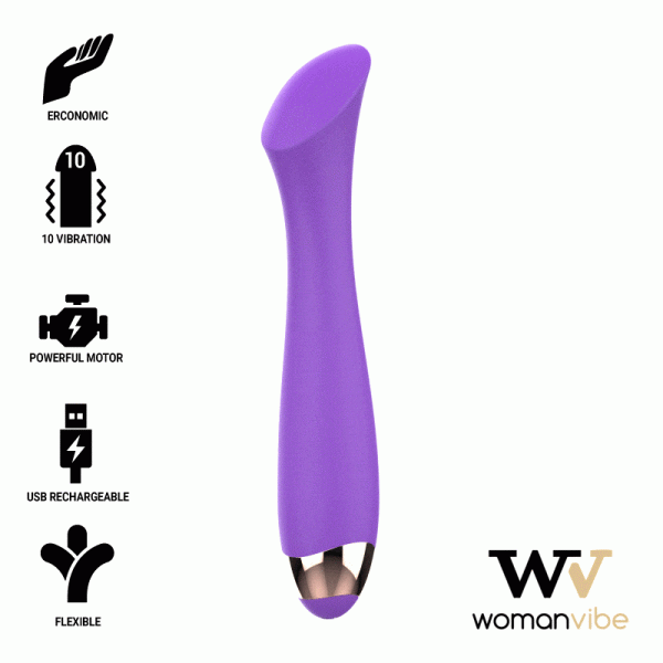 WOMANVIBE - VIBRATEUR RECHARGEABLE EN SILICONE MANDY POINT  K 