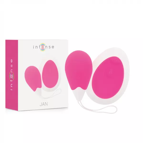 INTENSE - VIBRATEUR JAN EGG T�L�COMMANDE ROSE
