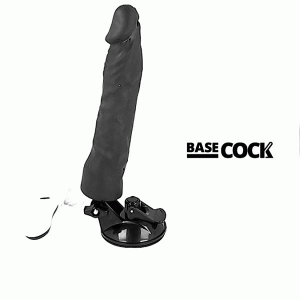 BASECOCK - VIBRATEUR R�ALISTE T�L�COMMANDE NOIR 21 CM