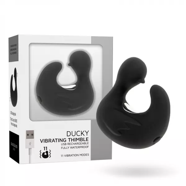 BLACK&SILVER - D� � D�S � CANARD RECHARGEABLE EN SILICONE STIMULANT DUCKYMANIA
