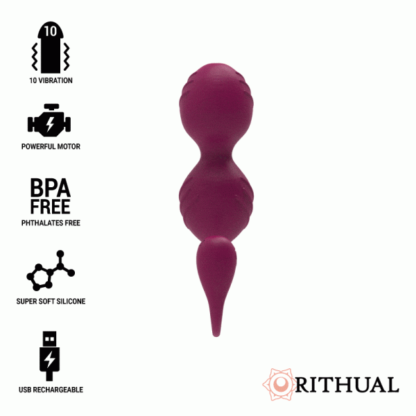 RITHUAL - BALLES DE KEGEL VIBRANTES RECHARGEABLES NISHA ORCHID�E