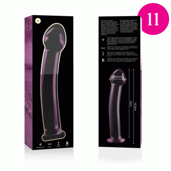 NEBULA SERIES BY IBIZA - MOD�LE 11 GODE EN VERRE BOROSILICATE 16 X 3 CM ROSE