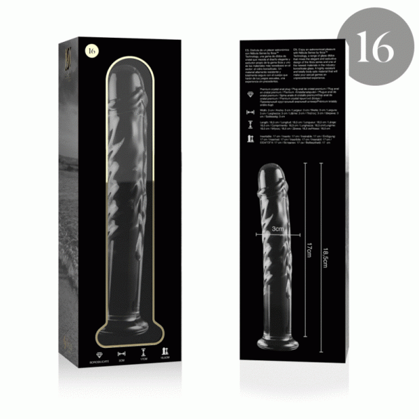 NEBULA SERIES BY IBIZA - MOD�LE 16 GODE EN VERRE BOROSILICATE 18,5 X 3 CM CLAIR