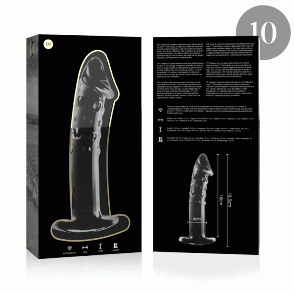 NEBULA SERIES BY IBIZA - MOD�LE 19 GODE EN VERRE BOROSILICATE 18,5 X 4 CM CLAIR