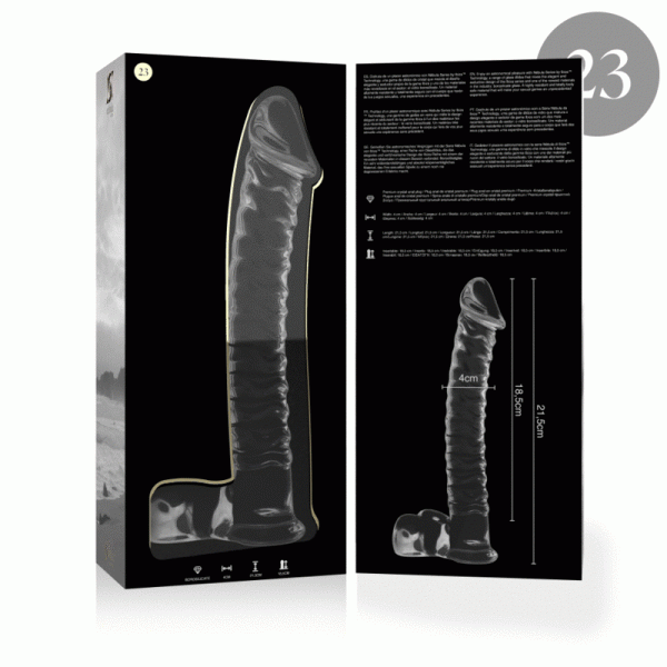 NEBULA SERIES BY IBIZA - MOD�LE 23 GODE EN VERRE BOROSILICATE 21,5 X 4 CM CLAIR