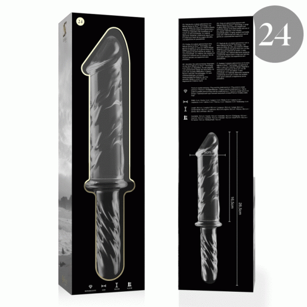 NEBULA SERIES BY IBIZA - MOD�LE 24 GODE EN VERRE BOROSILICATE 28,5 X 5 CM CLAIR