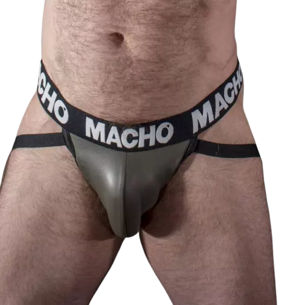 MACHO - MX27GR JOCK CUIR GRIS BEIGE M