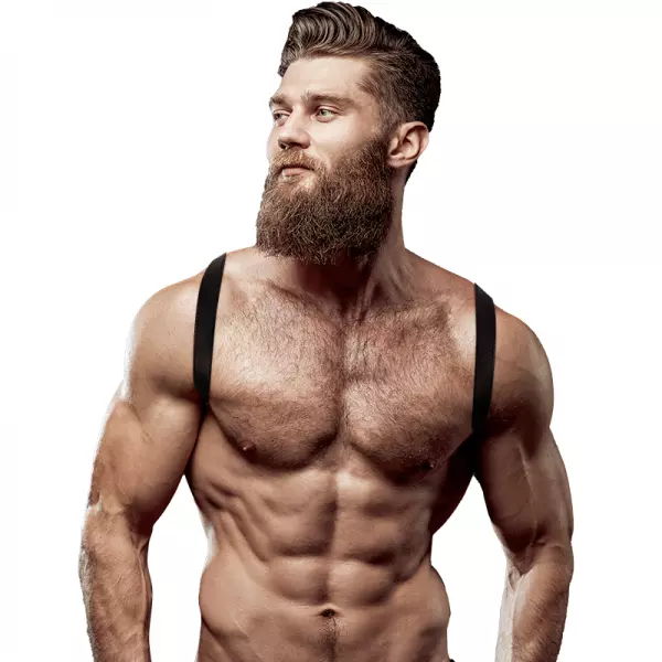 FETISH SUBMISSIVE ATTITUDE - HARNAIS DOS EN CUIR �COLOGIQUE POUR HOMMES