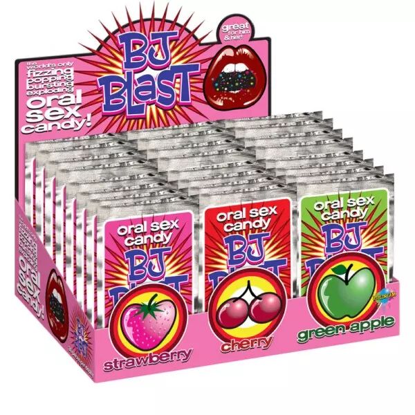 PIPEDREAMS - BJ BLAST FRAISE / CERISE ET POMME VERTE - PR�SENTOIR - 36 PCS